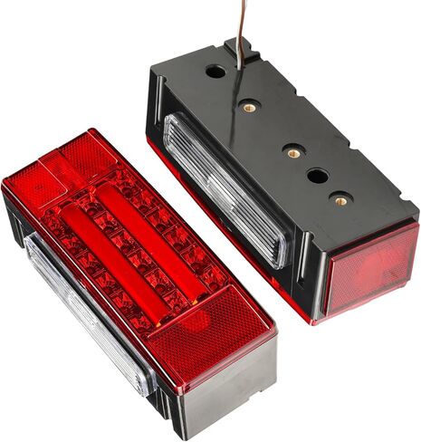 KAX 40 LED مجموعة مصابيح الذيل للمقطورة مقاومة للماء وأضواء جانبية للمقطورة مع مجموعة إضاءة الفرامل لإشارة الانعطاف العكسية لشاحنة القارب UTV UTE RV Camper Pickup (عبوتان) in Saudi Arabia