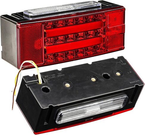 KAX 40 LED مجموعة مصابيح الذيل للمقطورة مقاومة للماء وأضواء جانبية للمقطورة مع مجموعة إضاءة الفرامل لإشارة الانعطاف العكسية لشاحنة القارب UTV UTE RV Camper Pickup (عبوتان) in Saudi Arabia