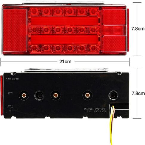 KAX 40 LED مجموعة مصابيح الذيل للمقطورة مقاومة للماء وأضواء جانبية للمقطورة مع مجموعة إضاءة الفرامل لإشارة الانعطاف العكسية لشاحنة القارب UTV UTE RV Camper Pickup (عبوتان) in Saudi Arabia