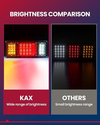 KAX 40 LED Trailer Tail Lights Kit Waterproof Trailer Side Marker Lights with Reverse Turn Signal Brake Running Light Kit for Boat Truck UTV UTE RV Camper Pickup (2 Pack) in Saudi Arabia