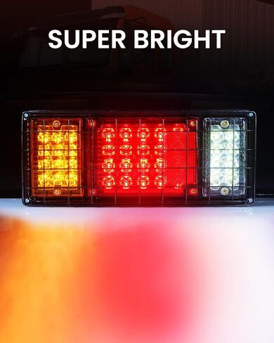 KAX 40 LED Trailer Tail Lights Kit Waterproof Trailer Side Marker Lights with Reverse Turn Signal Brake Running Light Kit for Boat Truck UTV UTE RV Camper Pickup (2 Pack) in Saudi Arabia