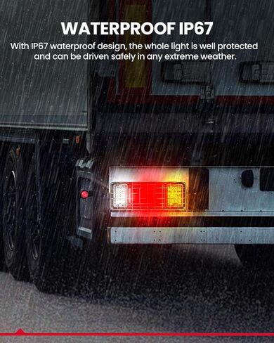 KAX 40 LED Trailer Tail Lights Kit Waterproof Trailer Side Marker Lights with Reverse Turn Signal Brake Running Light Kit for Boat Truck UTV UTE RV Camper Pickup (2 Pack) in Saudi Arabia