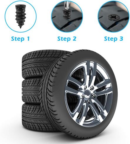 40 قطعة من مسامير إصلاح الإطارات، الخدمة الذاتية لإصلاح الإطارات، مسمار مطاطي لإصلاح الإطارات، للسيارات والدراجات النارية والسيارات والشاحنات والجرار in Kuwait