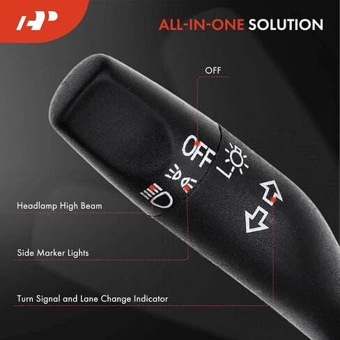 A-Premium Multifunction Switch, Turn Signal Switch, Headlamp Beam and Side Marker Light Switch, Compatible with Honda Civic 2001-2005, CR-V 2002-2006, Element 2003-2008, Fit 2007-2008, Pilot 2003-2008 in Saudi Arabia