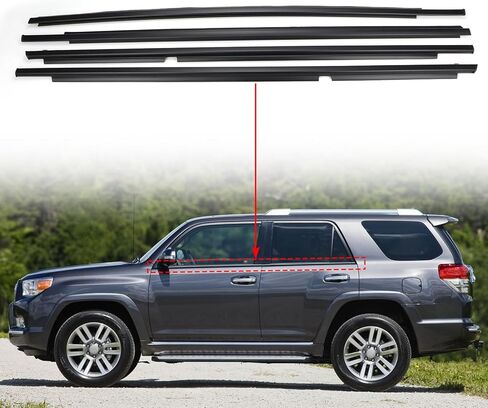 Rear Door Window Molding Sweep Felt Trim Seal Weatherstrip Fit for Toyota 4Runner 2003-2009 Replace 68290-35031 in Kuwait