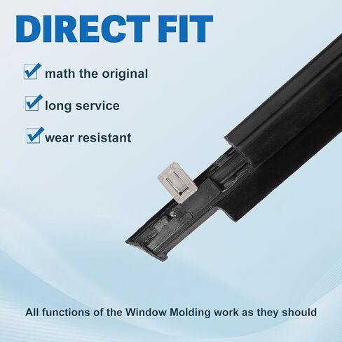 Rear Door Window Molding Sweep Felt Trim Seal Weatherstrip Fit for Toyota 4Runner 2003-2009 Replace 68290-35031 in Kuwait