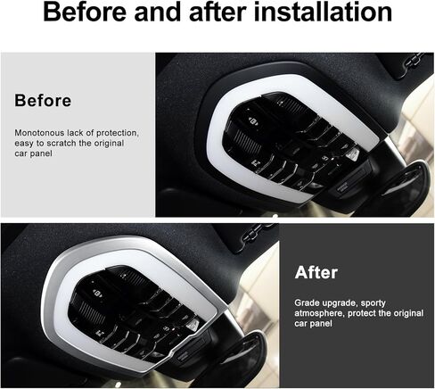 Center Console Front Reading Light Frame Cover Sticker for Porsche Macan/Cayenne/Palamera 2011-2019 Interior Decorative Trim Accessories (Red) in Kuwait