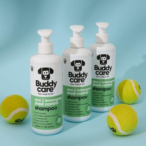 Vanilla & Shea Butter Dog Shampoo by Buddycare | Moisturising Shampoo for Dogs | Vanilla & Shea Butter Scented | with Aloe Vera and Pro Vitamin B5 (16.90oz) in Saudi Arabia