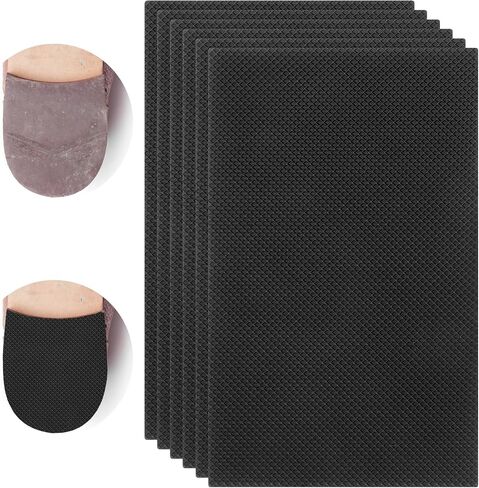 6 Pcs Shoe Sole Protector for High Heels Black Shoes Heel Pads Soft Rubber Shoe Bottom Grips Pads Accessories Can Be Cropping Non Slip Self Adhesive Sole Guard Inserts for Women Boots in Saudi Arabia