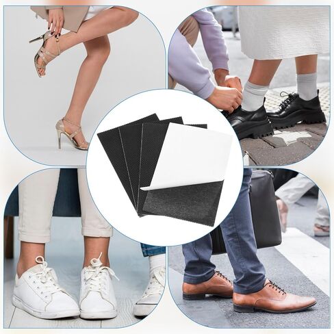 6 Pcs Shoe Sole Protector for High Heels Black Shoes Heel Pads Soft Rubber Shoe Bottom Grips Pads Accessories Can Be Cropping Non Slip Self Adhesive Sole Guard Inserts for Women Boots in Saudi Arabia