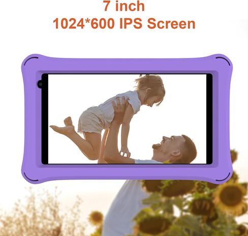 ATOZEE 7 Inch Kids Tablet, Android Toddler Tablet, 32GB ROM+4GB RAM, Quad-core Processor, IPS HD Eye-Care Touchscreen, Dual Camera Tablets PC with Silicone Case Blue in Saudi Arabia