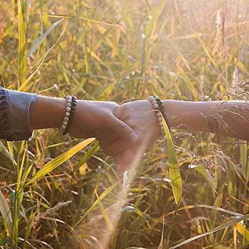 سوار من خرز صخرة اللافا 8 مم من Softones للرجال والنساء، هدايا الصداقة للأزواج أساور من الحجر الطبيعي in Saudi Arabia