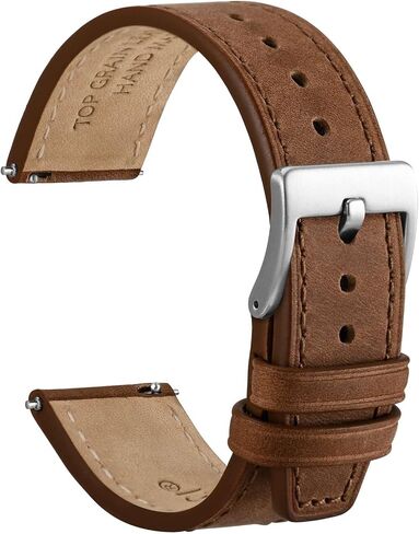 WOCCI Elite Watch Band, Top Grain Leather, Quick Release, Band Width 18mm 20mm 22mm in Saudi Arabia