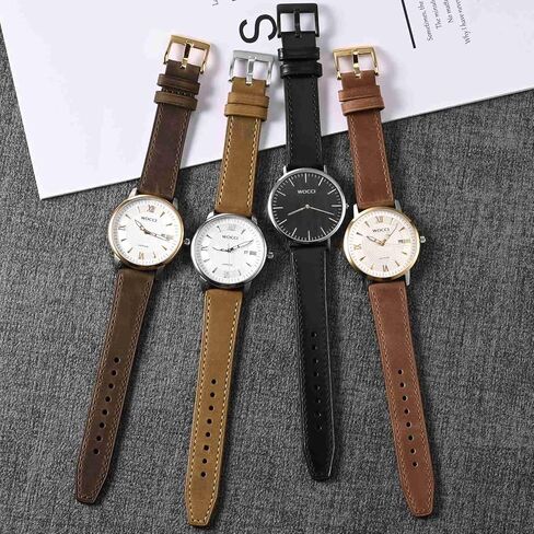 WOCCI Elite Watch Band, Top Grain Leather, Quick Release, Band Width 18mm 20mm 22mm in Saudi Arabia