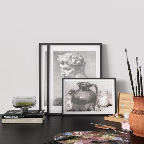 Picrit 18x24 Picture Frame 3 Pack, Black Poster Frame, Display Poster 16 x 20 with Mat or 18 x 24 Without Mat for Horizontal or Vertical Wall Mounting in Kuwait