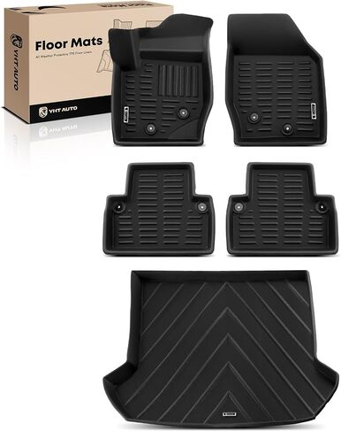 YHTAUTO Floor Mats & Cargo Mat Fit 2003-2014 Volvo XC90, TPE All Weather Car Mats Waterproof Anti-Slip Odorless Floor Liner, Interior Car Accessories in Saudi Arabia