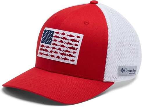 Columbia Unisex PFG Logo Mesh Snap Back, Carbon, One Size in Saudi Arabia