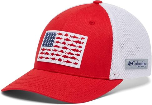 Columbia Unisex PFG Logo Mesh Snap Back, Carbon, One Size in Saudi Arabia