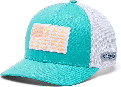 Columbia Unisex PFG Logo Mesh Snap Back, Carbon, One Size in Saudi Arabia