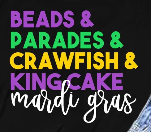 Mardi Gras Shirt for Women: Fat Tuesday Tshirts Carnival Heart Tee Shirts in Kuwait