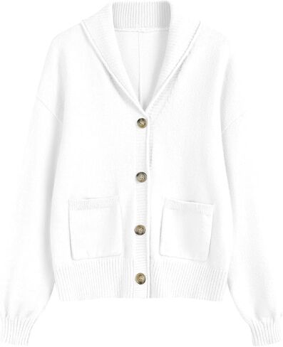 LUYAA Women's Cardigan Sweaters 2024 Oversized Open Front Button V Neck Lightweight Cardigans Outerwear in Saudi Arabia