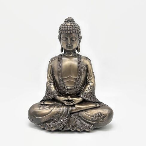 Meditation Buddha Statue for Indoor Home Decor Decorative Buddha Bronze Gold Finish 9" Statue in Saudi Arabia