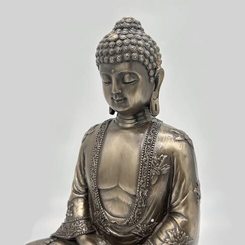 Meditation Buddha Statue for Indoor Home Decor Decorative Buddha Bronze Gold Finish 9" Statue in Saudi Arabia