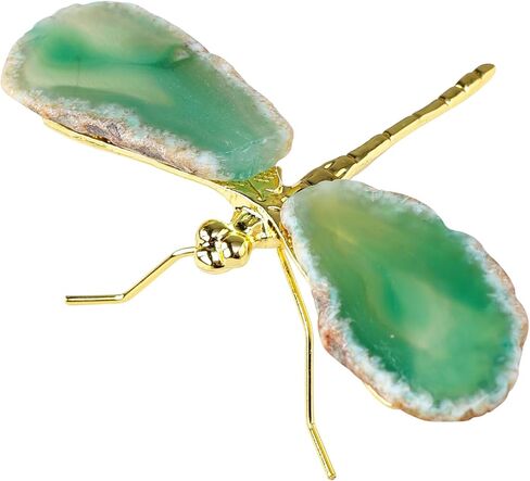 العقيق الأزرق الطبيعي اليعسوب كريستال ديكور 4 في شفاء كريستال العقيق اليعسوب حلية اليدوية ديكور المنزل الهدايا in Kuwait