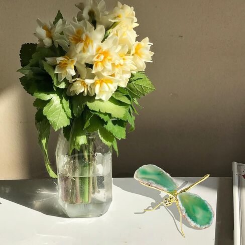 العقيق الأزرق الطبيعي اليعسوب كريستال ديكور 4 في شفاء كريستال العقيق اليعسوب حلية اليدوية ديكور المنزل الهدايا in Kuwait