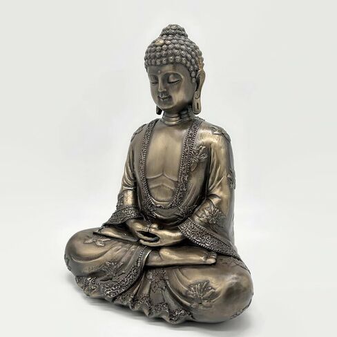 Meditation Buddha Statue for Indoor Home Decor Decorative Buddha Bronze Gold Finish 9" Statue in Saudi Arabia