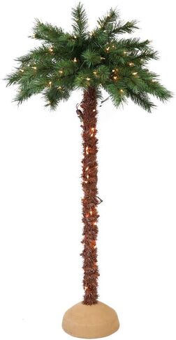 Puleo International 6 Foot Pre-Lit Artificial Palm Tree with 150 UL-Listed Clear Lights in Saudi Arabia