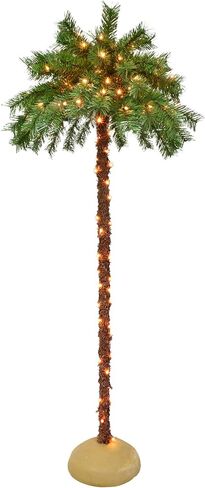 Puleo International 6 Foot Pre-Lit Artificial Palm Tree with 150 UL-Listed Clear Lights in Saudi Arabia