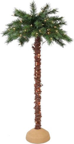 Puleo International 6 Foot Pre-Lit Artificial Palm Tree with 150 UL-Listed Clear Lights in Saudi Arabia