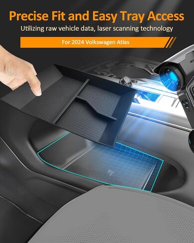 for Volkswagen Atlas 2024 2025 Center Console Organizer Tray Accessories Armrest Front Storage Box Insert Tray (for Volkswagen Atlas Armrest Center Organizer in Saudi Arabia