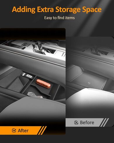 for Volkswagen Atlas 2024 2025 Center Console Organizer Tray Accessories Armrest Front Storage Box Insert Tray (for Volkswagen Atlas Armrest Center Organizer in Saudi Arabia