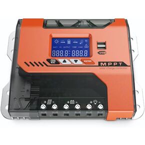 MPPT 40A Solar Charger Controller 12V 24V 36V 48V Battery Charger Solar Panel Regulator Max PV Input 150VDC Work with AGM, Gel, Flooded and Lithium