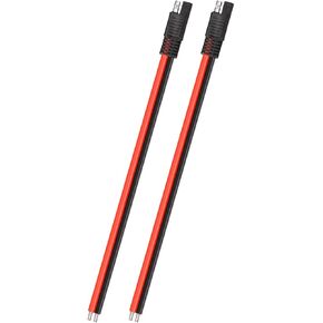 SAE Connector Cable,12AWG 1FT 2 Pin SAE Extension Cable for Solar Panel Car Motorcycle(2 Pieces)