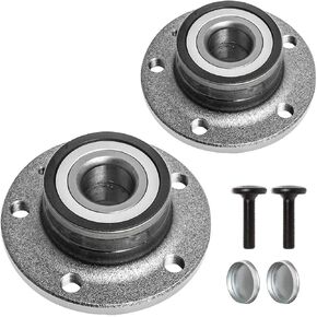 KEYOOG 2Pcs Rear Wheel Hub and Bearing Assembly (Bearing ID 32mm) Fit for 2005-2017 Volkswagen Beetle Eos Golf City R GTI Passat CC Tiguan,2008-2018 Q3 TT 512319 x2 [5 Lug W/ABS]