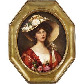 SIMON'S SHOP 11x14 Picture Frame Gold Oval Photo Frame for Wall and Tabletop 11 x 14 Picture Frames Vertical or Horizontal Wall Hanging