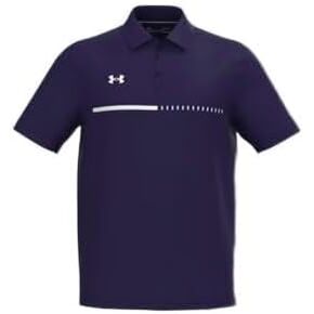 Under Armour Title Mens Short Sleeve Polo Shirt 4XL Purple-White