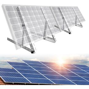 2 Sets 41" Adjustable Solar Panel Mount, Solar Panel Tilt Mount Bracket Ground Mount with Foldable Tilt Legs, Fit for 180 200 400 600 Watt Solar Panel RV, Homes Roof, Boat and Off-Grid System
