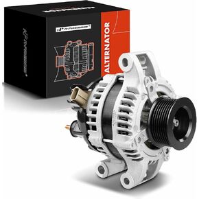 A-Premium Alternator Compatible with Ford F250 F350 F450 F550 Super Duty 2008 2009 2010, 6.4L V8 Engine, 130Amp 12V CW 8-Groove Pulley, Replace# 1042105431, 1042105433