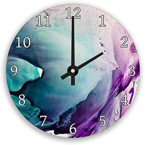 Purple Teal Black Green Modern Wood Wall Clocks Decorative Silent for Living Room Home Decor Wall Art
