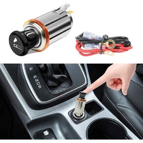 Car Cigarette Lighter, DC 12V Auto Cigarette Lighter with Eject Button, Universal Car Interior Accessories Pop-Out Car Cigarette Lighter Replacement for Most Automotive Car Vehicles