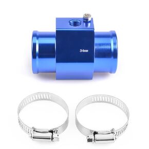 Aluminum Water Temp Joint Pipe Water Temp Meter Temperature Gauge Joint Pipe Radiator Sensor Adaptor Clamps Black 38mm