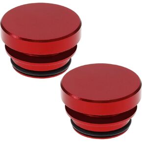 The Lord of the Tools 2PCS 12V Aluminum Cigarette Lighter Socket Cover Cap Waterproof Dustproof Plug for Car Truck SUV Boat Yacht Automotive Accessories Red