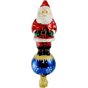 Old World Christmas Ornaments: Santa Tree Top Glass Blown Ornaments for Christmas Tree