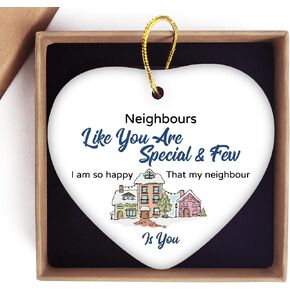 Neighbour Gifts Ornaments, Neighbours Friendship, Gift for Neighbour, Best Neighbors Gifts Farewell Gifts for Neighbors Moving Away Leaving Farewell, House Warming New Neighbor Welcome Gift