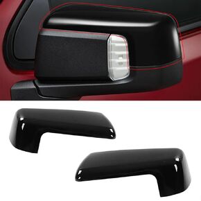 Moonlinks Compatible with 2019-2024 Chevy Silverado 1500 GMC Sierra 1500 Side Mirror Cover,Glossy Black Mirror Cap LH & RH Side Door Exterior Rearview Mirror Cover Trim for Silverado 1500(1 Pair）