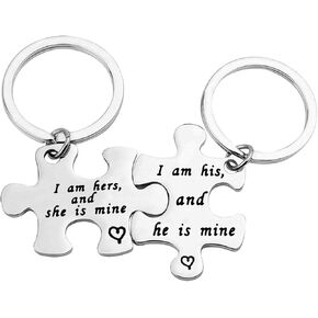 Xiahuyu Valentines Day Gifts Couple Keychain Gifts for Boyfriend Girlfriend I am His and He is Mine Keychain Set Anniversary Keychain Gifts for Husband Wife Christmas Birthday Gifts